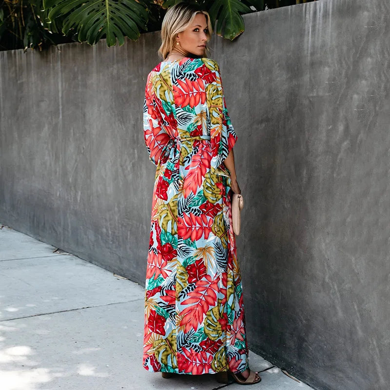 Women's Bohemian Printed Beach Kaftan