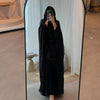 Dubai Diamonds Open-Front Abaya Kaftan