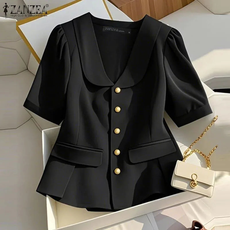 Women's Elegant Puff Sleeve Blouse