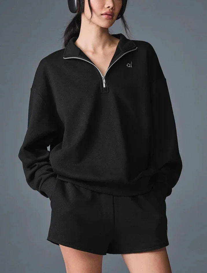 Women's Gray Zip-Up Hoodie