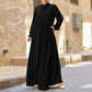 Women's Zipper Front Abaya Kaftan Dress