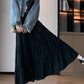 Women's High-Waist Patchwork A-Line Skirt