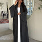 Ruffle Sleeve Open Abaya Kimono