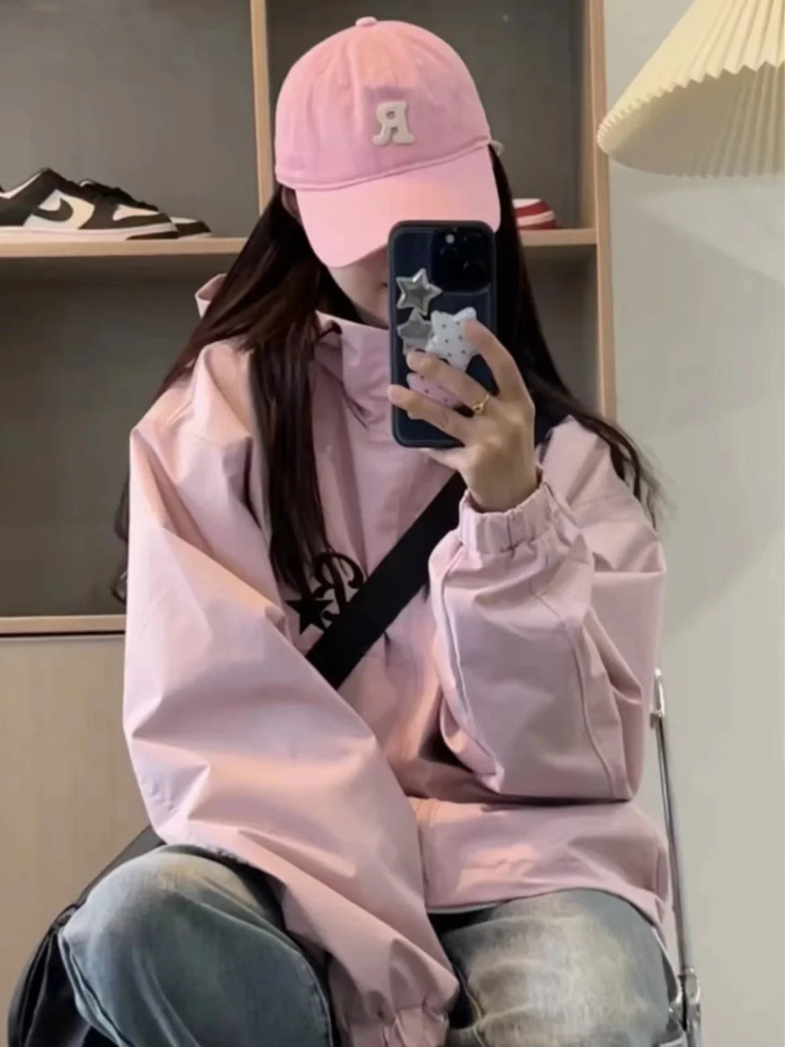 Women's Pink Korean Gorpcore Jacket