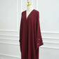 Women's Embroidered Open Front Abaya Jacket