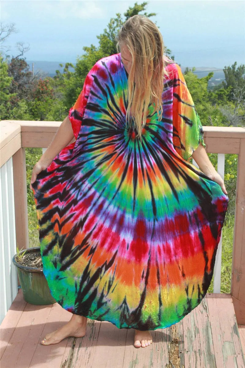Plus-Size Women's Beach Kaftan Cover-Up