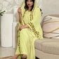 Women's Embroidered Abaya Dress with Scarf