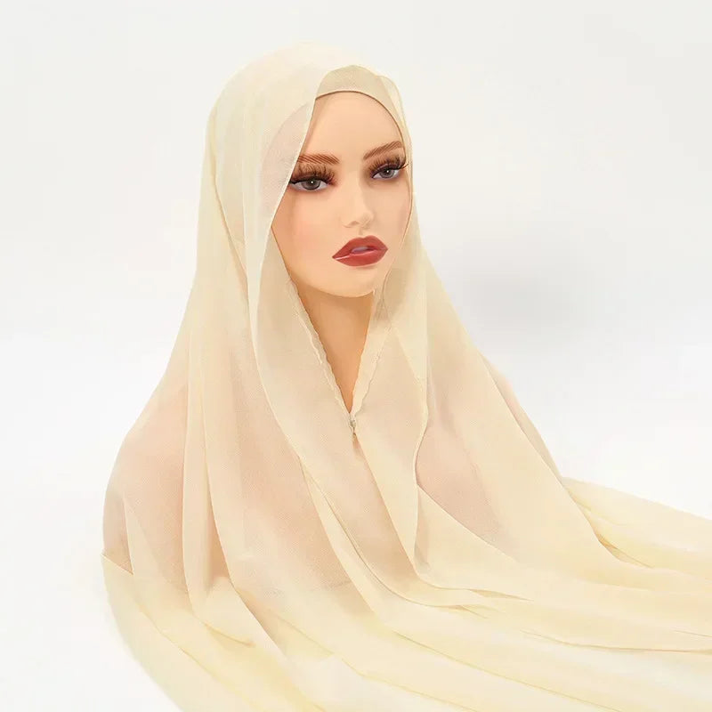 Instant Chiffon Hijab with Magnetic Buckle