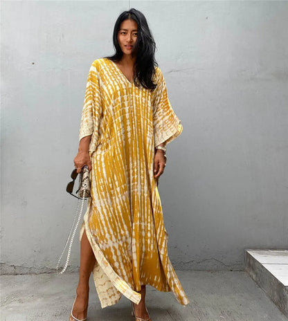 Plus-Size Women's Beach Kaftan Cover-Up