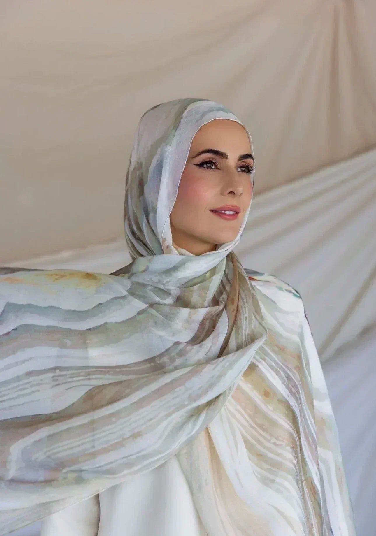 Watercolor Floral Cotton Hijab