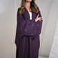 Women's Embroidered Open Front Abaya Jacket