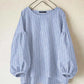 Women's Striped O-Neck Blouse