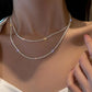 Silver Sparkling Clavicle Necklace