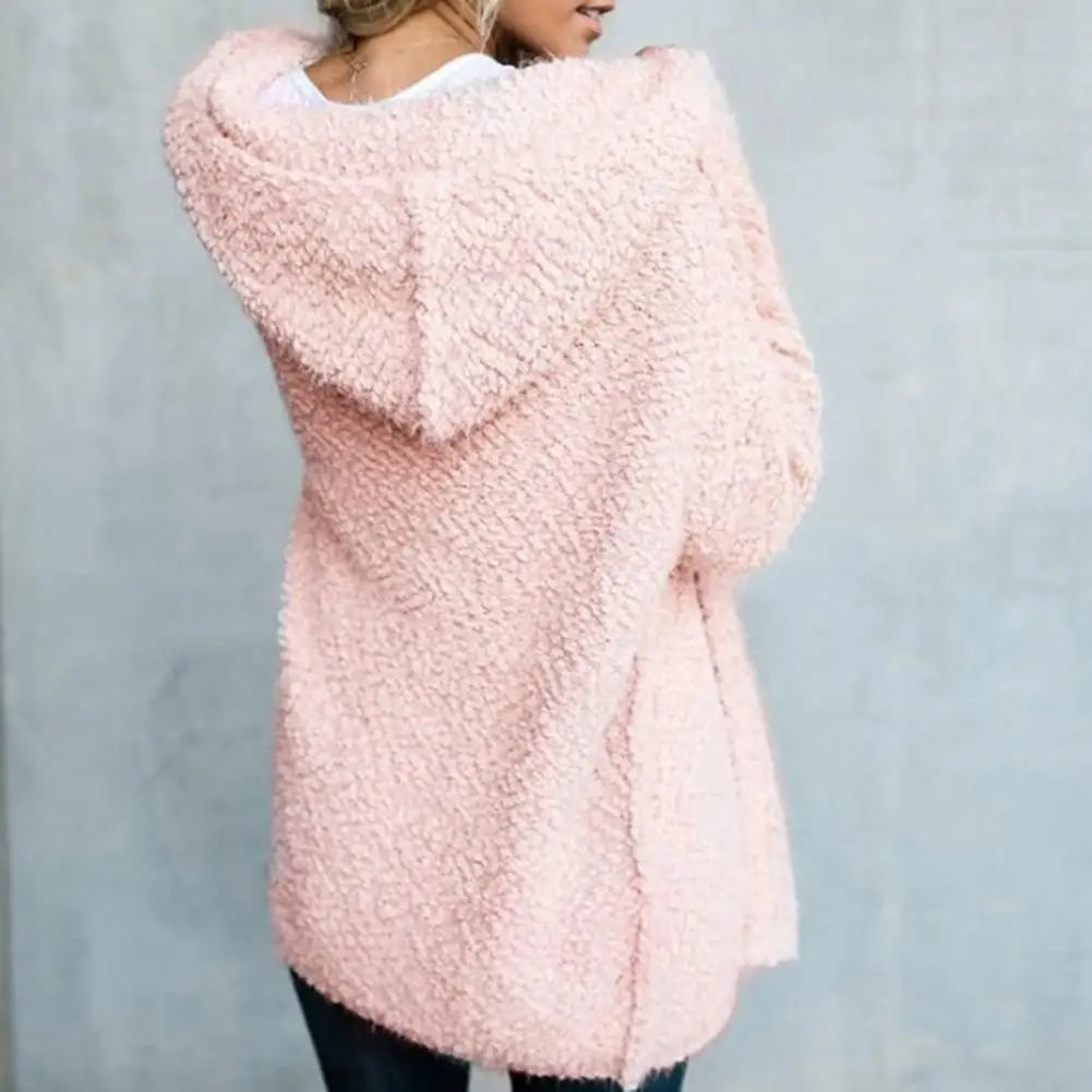 Women's Long Sleeve Hooded Cardigan Coat