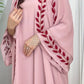 Women's Embroidered Abaya Dress with Scarf