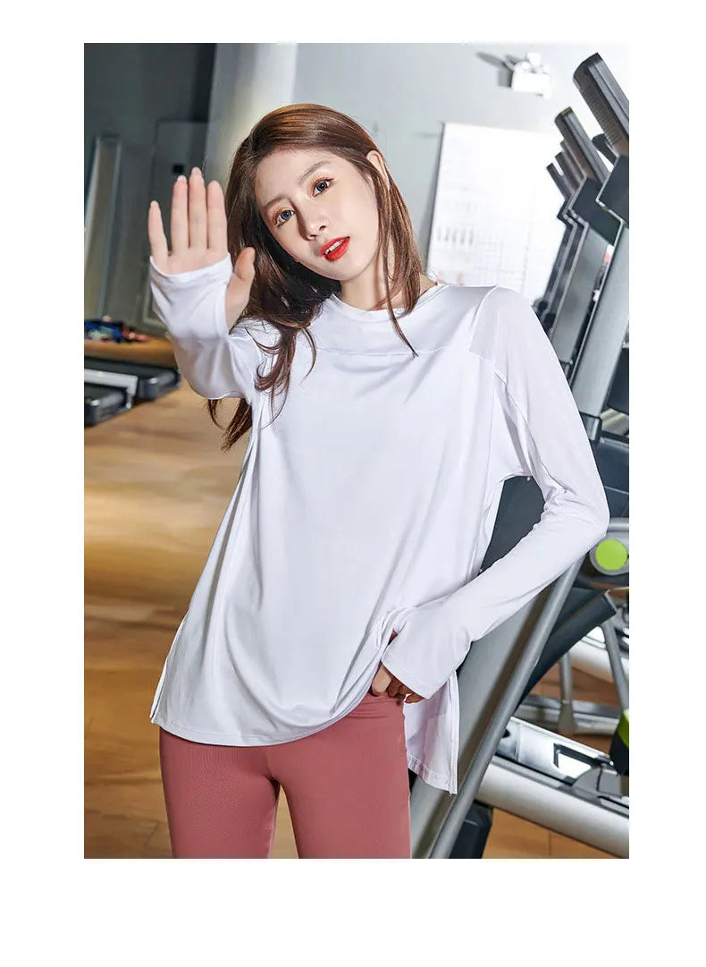 Women's Loose Long-Sleeve Yoga Top
