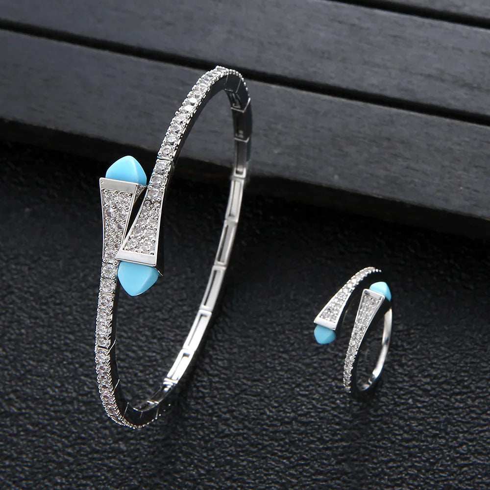 Gold Resin Bracelet & Ring Set