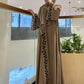 Women's Embroidered Abaya Dress with Scarf