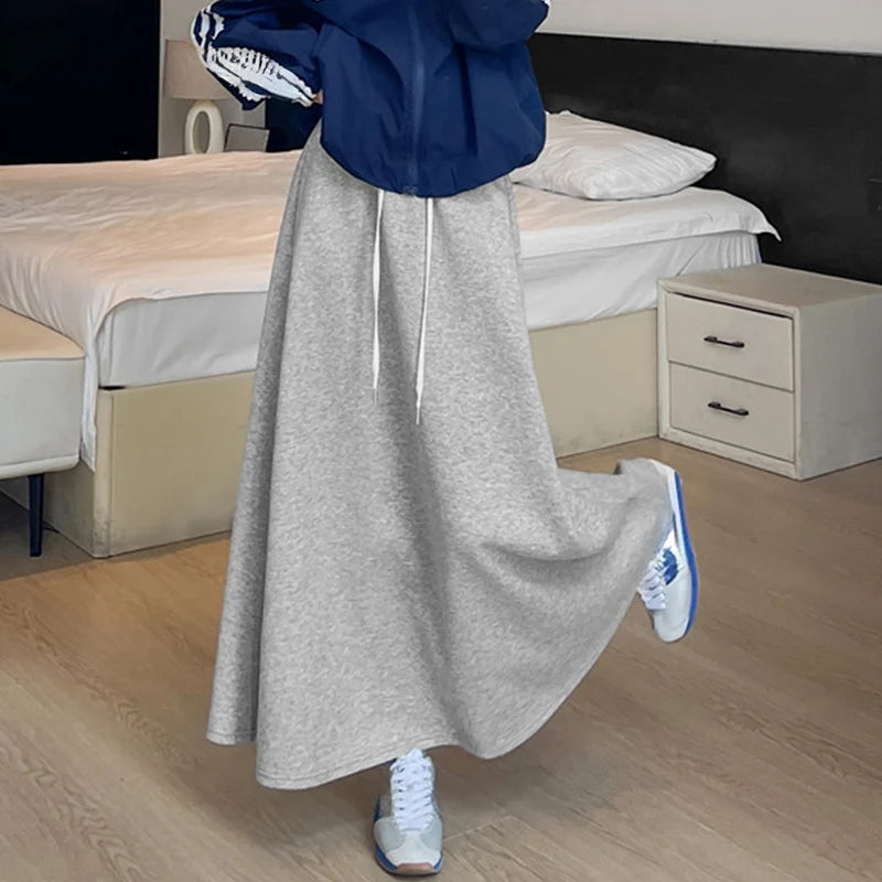 Women's High-Waist Pleated A-Line Skirt