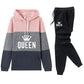 Women's Queen Print Hoodie & Sweatpants Set