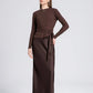 Women's Ribbed Wrap Top & Satin Dress Set