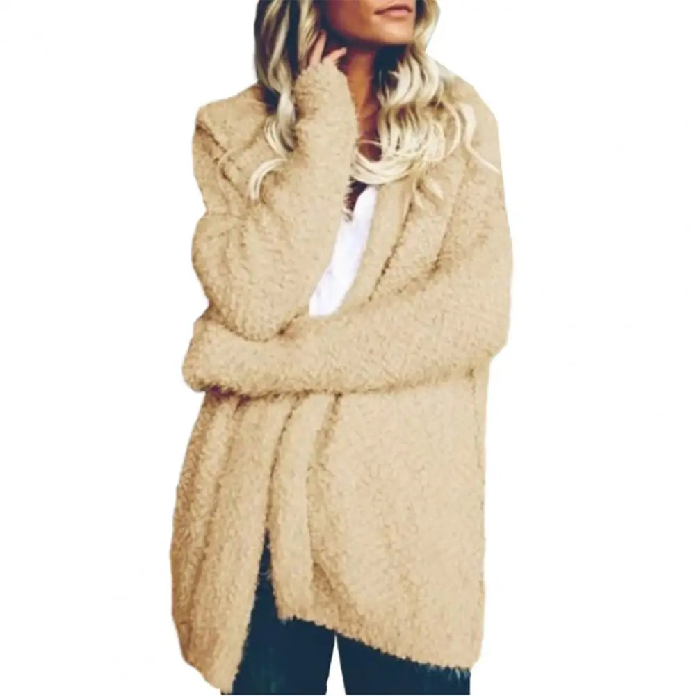 Women's Long Sleeve Hooded Cardigan Coat