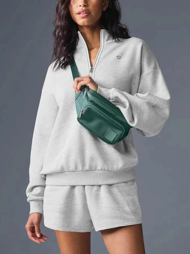 Women's Gray Zip-Up Hoodie