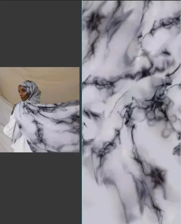 Watercolor Floral Cotton Hijab