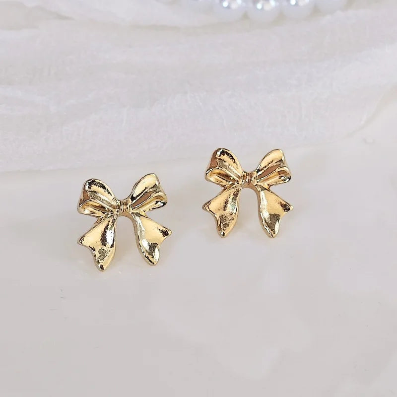 Bow & Gold Earrings Set