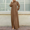 Women's Zipper Front Abaya Kaftan Dress