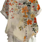 Women's Blue Floral Cotton-Linen Tunic