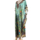 Women's Peacock Print Beach Kaftan
