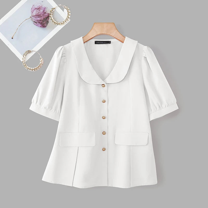 Women's Elegant Puff Sleeve Blouse
