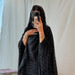 Dubai Diamonds Open-Front Abaya Kaftan