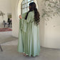 Ruffle Sleeve Open Abaya Kimono