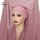 Instant Chiffon Hijab with Magnetic Buckle