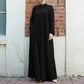 Women's Zipper Front Abaya Kaftan Dress