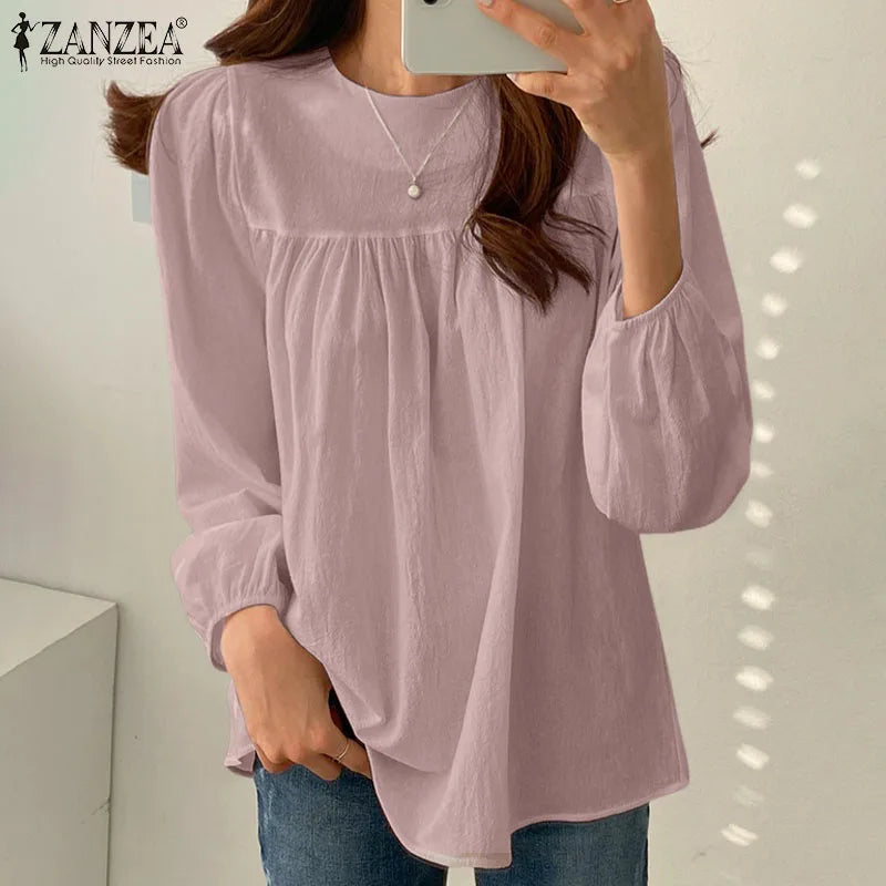 Women's Elegant O-Neck Blouse