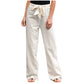 Women's Plus-Size Bow Cotton-Linen Pants