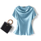 Women's Satin Short-Sleeve Blouse