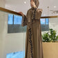 Women's Embroidered Abaya Dress with Scarf