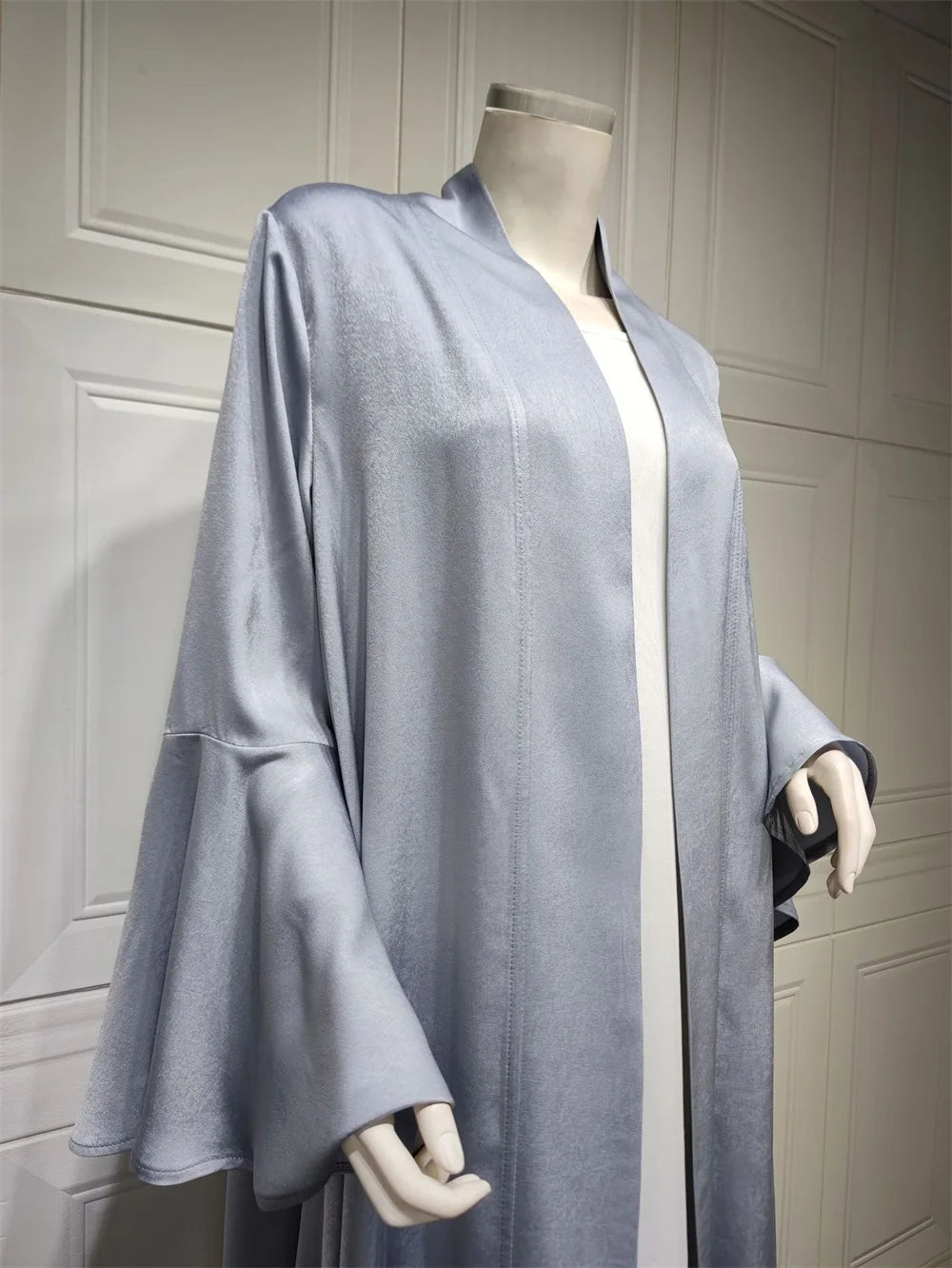 Ruffle Sleeve Open Abaya Kimono