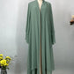 Chiffon Open Abaya Kaftan for Women