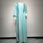 Women's Embroidered Abaya Dress with Scarf