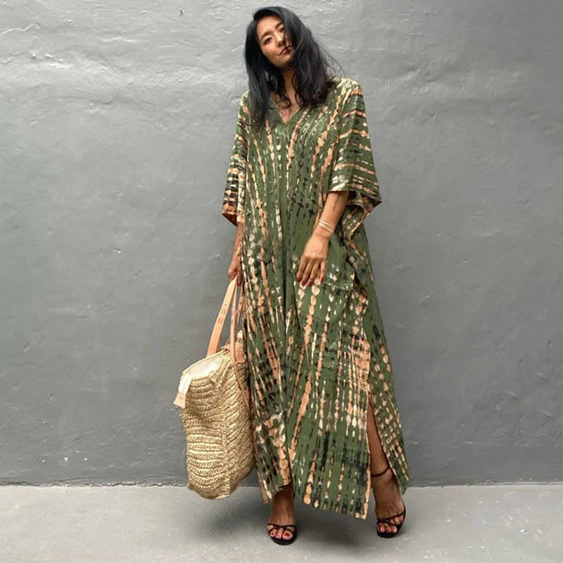 Plus-Size Women's Beach Kaftan Cover-Up