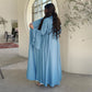 Ruffle Sleeve Open Abaya Kimono