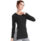 Women's Long-Sleeve Hooded Gym Top