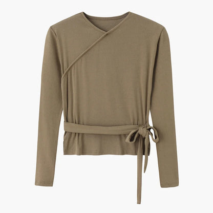 Women's Ribbed Wrap Top & Satin Dress Set