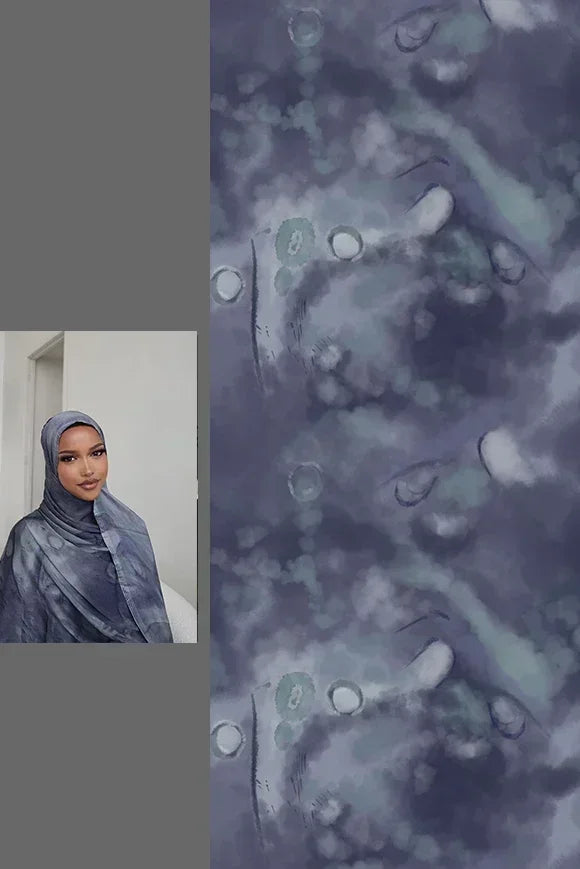 Watercolor Floral Cotton Hijab