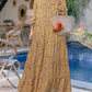 Women's Floral Printed Maxi Abaya Dress